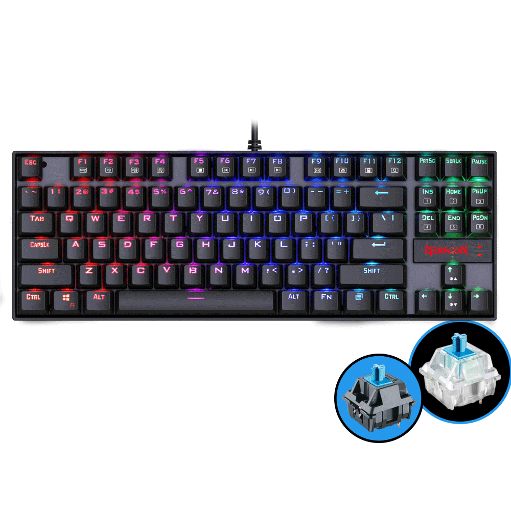 کیبورد مخصوص بازی ردراگون مدل Redragon k552-RGB رنگ...