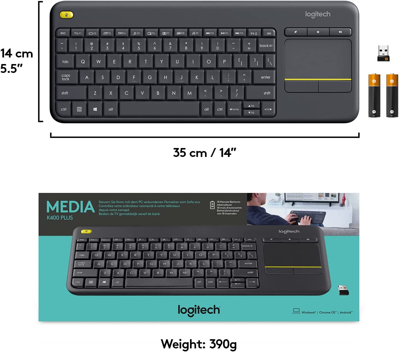 کیبورد بی سیم از برند لاجیتک مدل Logitech...