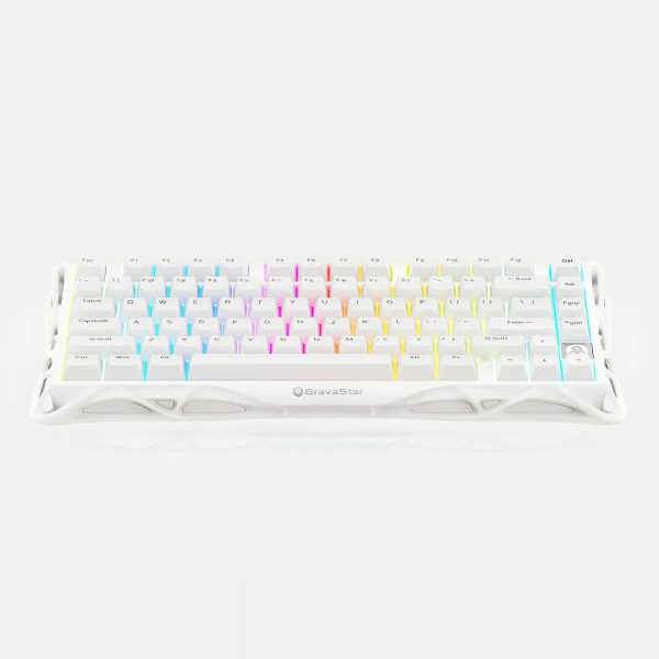 کیبورد مکانیکال گیمینگ از برند Gravastar Mercury K1 Lite Snow White