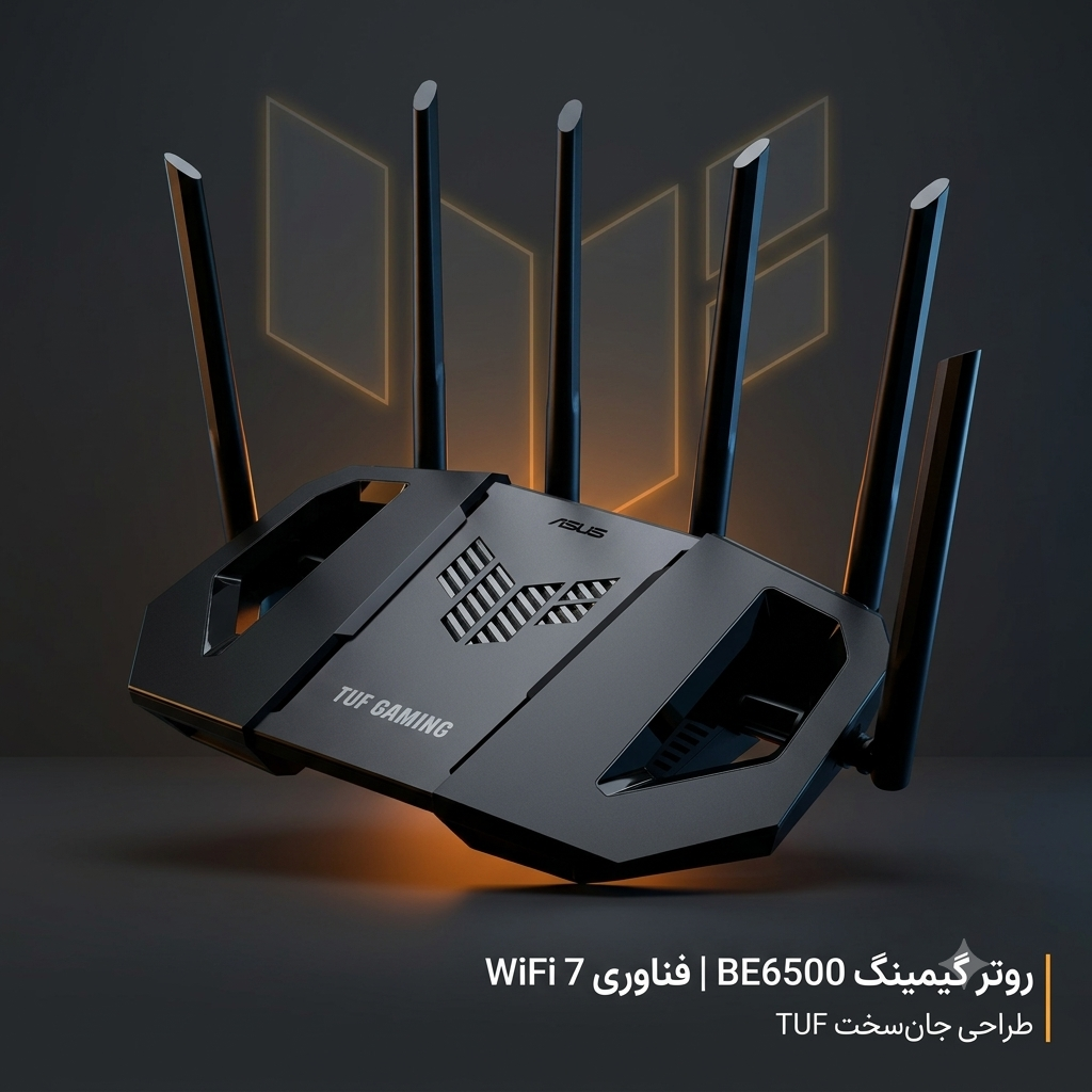 روتر گیمینگ ASUS TUF Gaming BE6500 WiFi 7...