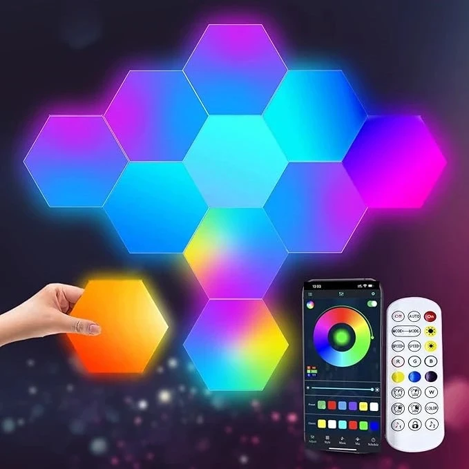پنل LED هوشمند 6 ضلعی ، چراغ‌های ال...